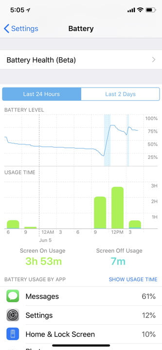 ios 12 battery update info